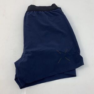 Ten Thousand Navy Blue Athletic Shorts with Black Waistband